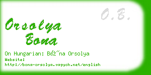 orsolya bona business card